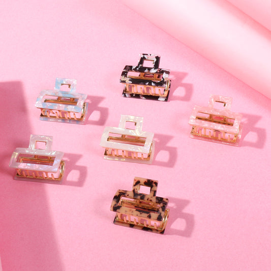 Rectangle Shaped Printed Claw Clips (Per Pc)