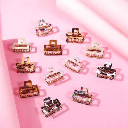 Rectangle Printed Claw Clips - 2 (Per Pc)