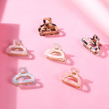 Multicolour Printed Claw Clips - 4 (Per Pc)