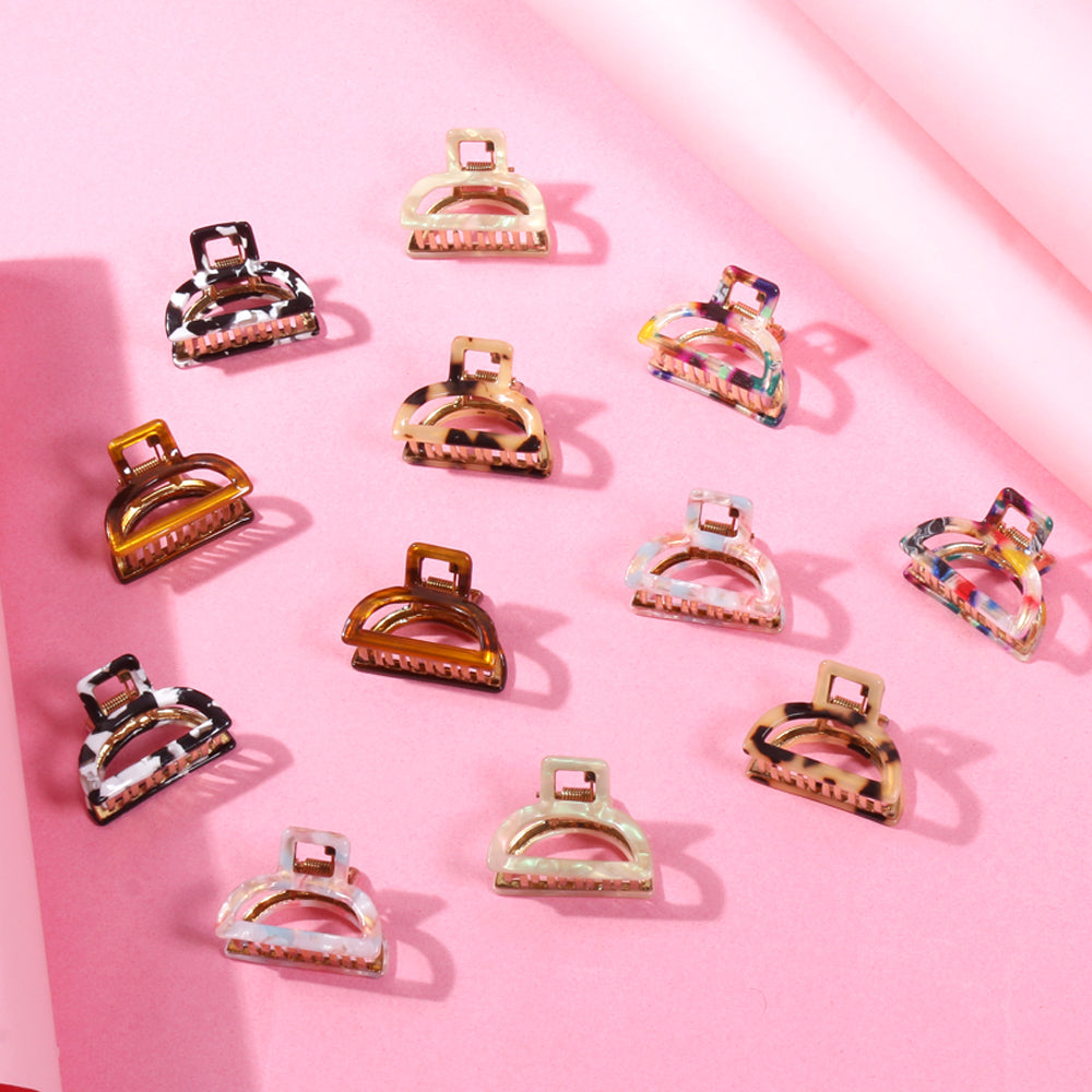 Multicolour Printed claw clips - 1 (Per Pc)