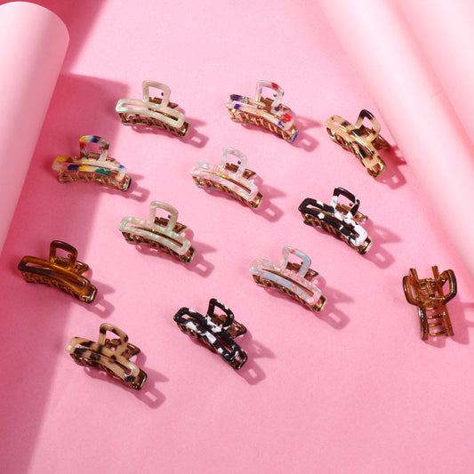 Multicolour Printed Claw Clips - 3 (Per Pc)