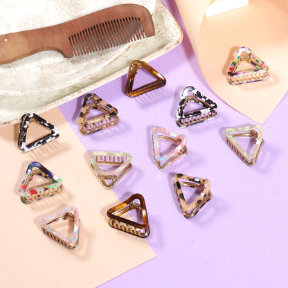 Triangle Shaped Printed Claw Clips (Per Pc)