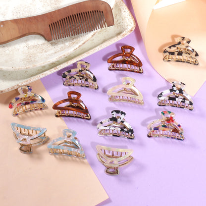 Multicolour Printed Claw Clips - 5 (Per Pc)