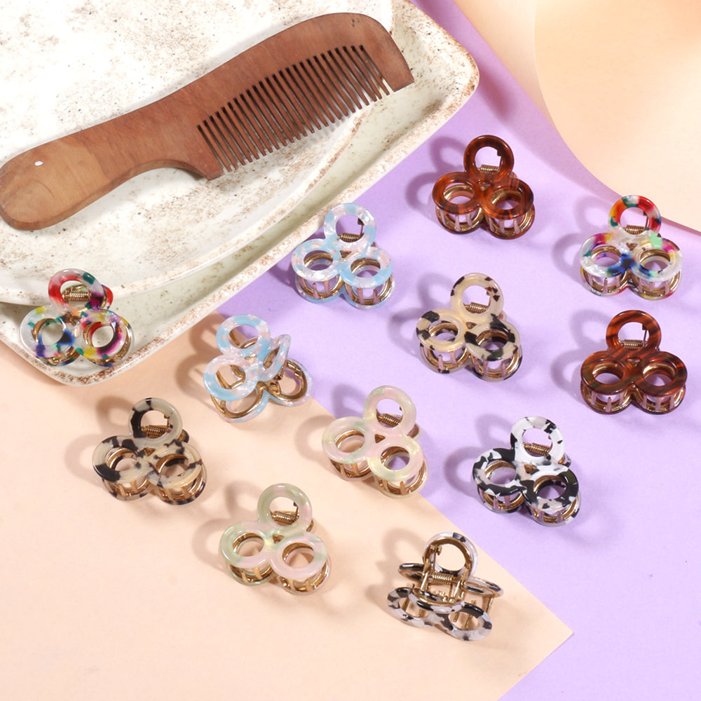 Round Printed Claw Clip - 2 (Per Pc)