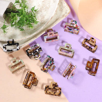 Rectangle Printed Claw Clips - 2 (Per Pc)