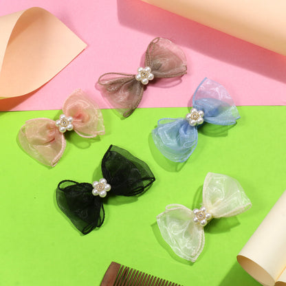 Pearl Flower Bow Pins (Per Pc)