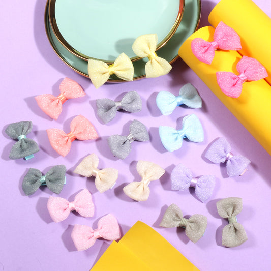 Colourful Multi Bow Pins - 6 (Pack of 2 Pcs)