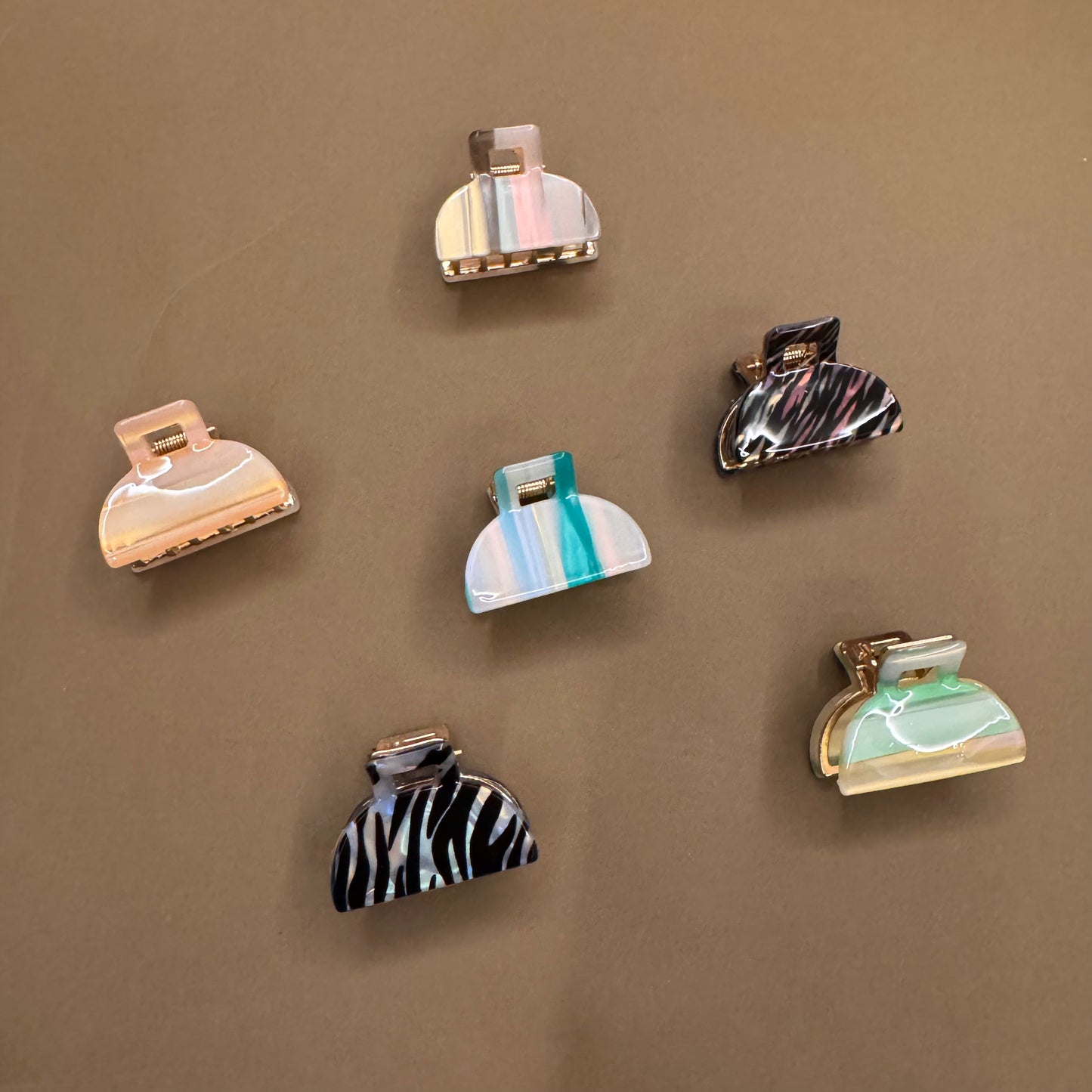 Semi Circle Sheet Printed Butterfly Clips