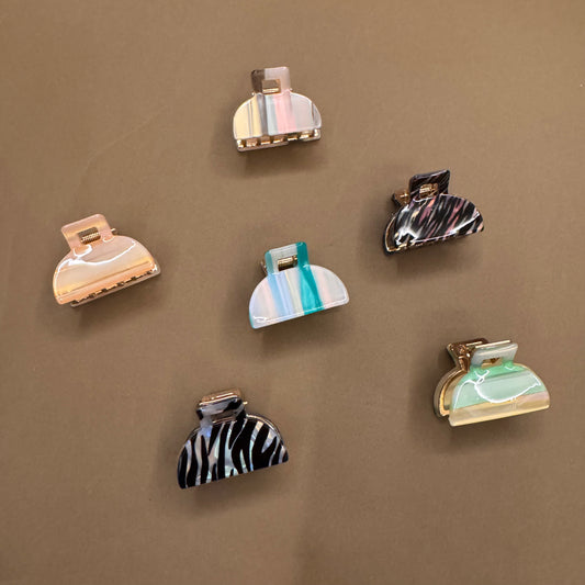 Semi Circle Sheet Printed Butterfly Clips