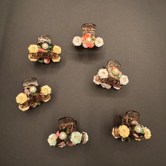 Floral Butterfly Clips - 5